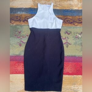 Likely Simons Black and White Midi Dress